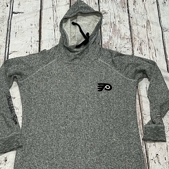 Women's Philadelphia Flyers NHL Gray Hoodie Jumper Pullover Sweatshirt - Picture 7 of 7